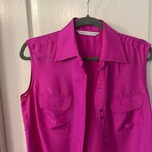 Hot pink silk Trina Turk blouse
